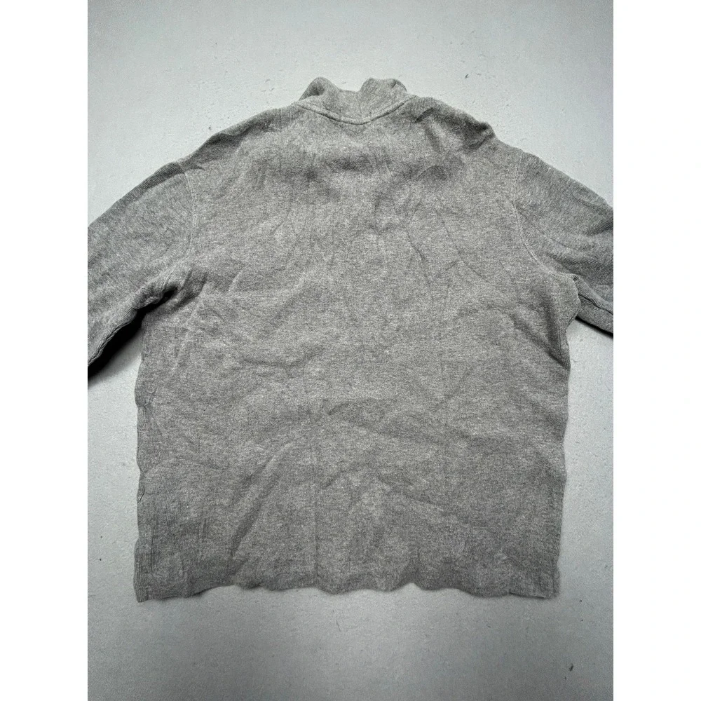 Polo Ralph Lauren Quarter Zip Pullover Cotton Gray Large Mens
